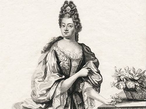 Modekupfer (Bildausschnitt): Sophie Charlotte, Königin von Preußen (1668-1705).